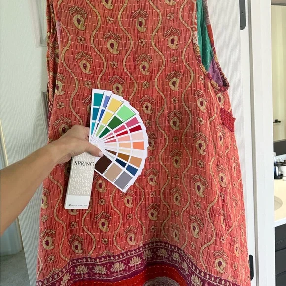 Vibrant Patchwork Kantha Vest - Picture 4 of 9